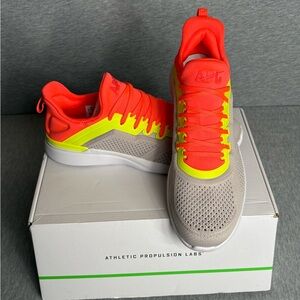APL Men's Athletic Shoes - Neon Orange and Yellow